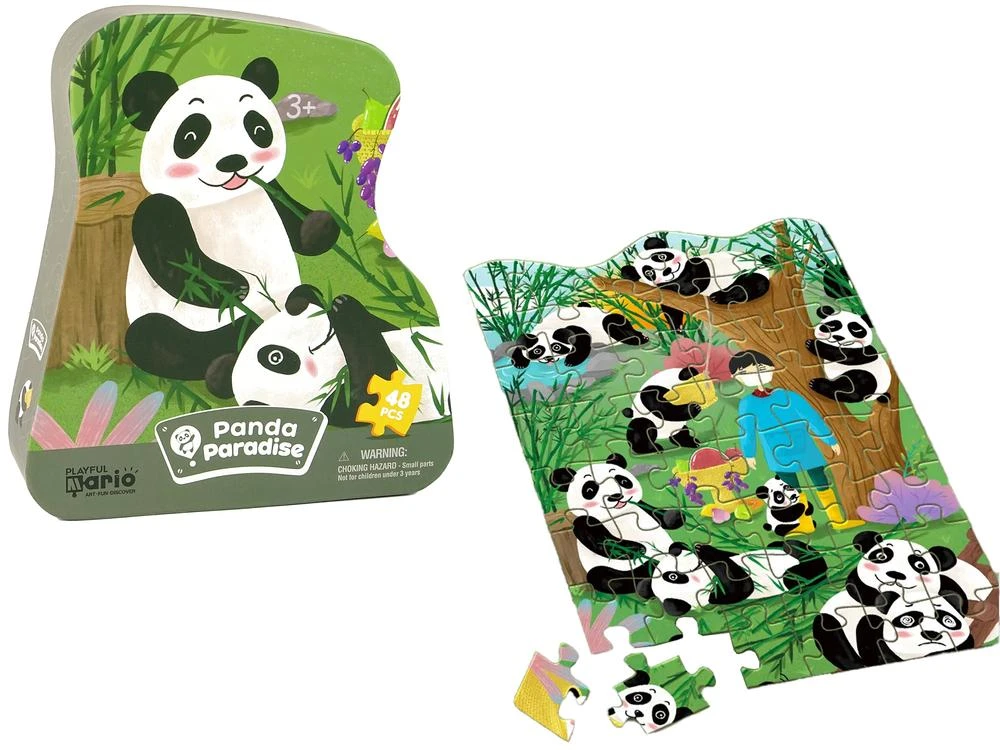 Lean Toys Dėlionė LeanToys Pandos miške 48 dalys, 50x34 cm