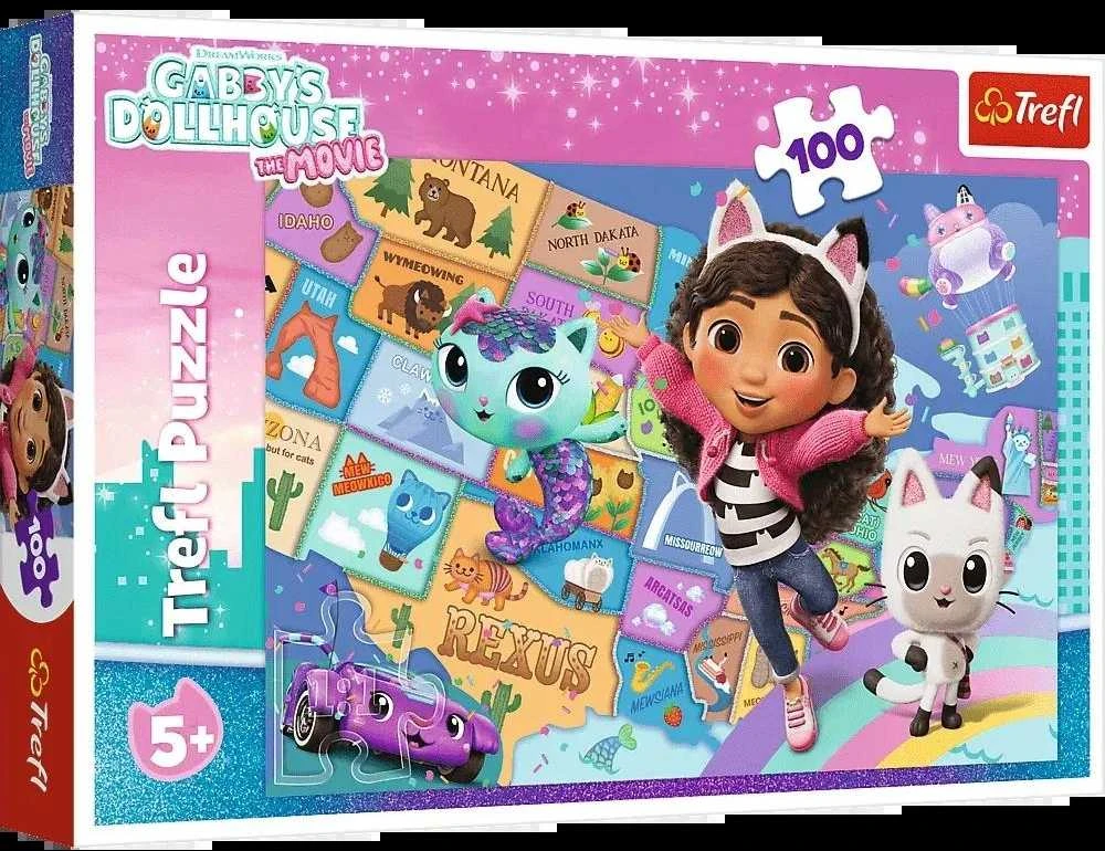 TREFL GABBY´S DOLLHOUSE dėlionė 100 det.