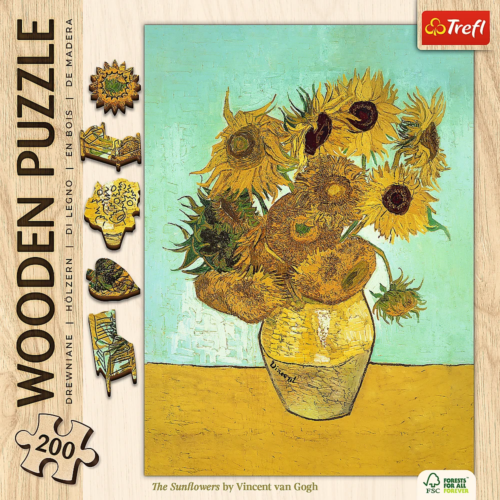 Trefl Dėlionė 200 vnt. - Vincent van Gogh: Saulėgrąžos