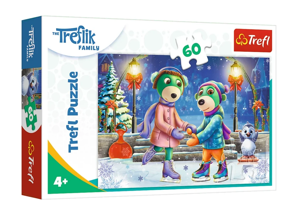 Trefl Dėlionė 60 vnt. - Treflikų žiemos linksmybės