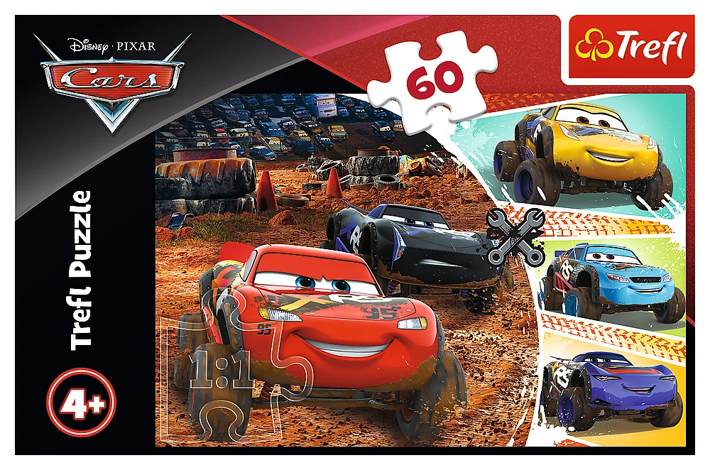 Trefl Dėlionė 60 vnt. - Ratai (Cars)