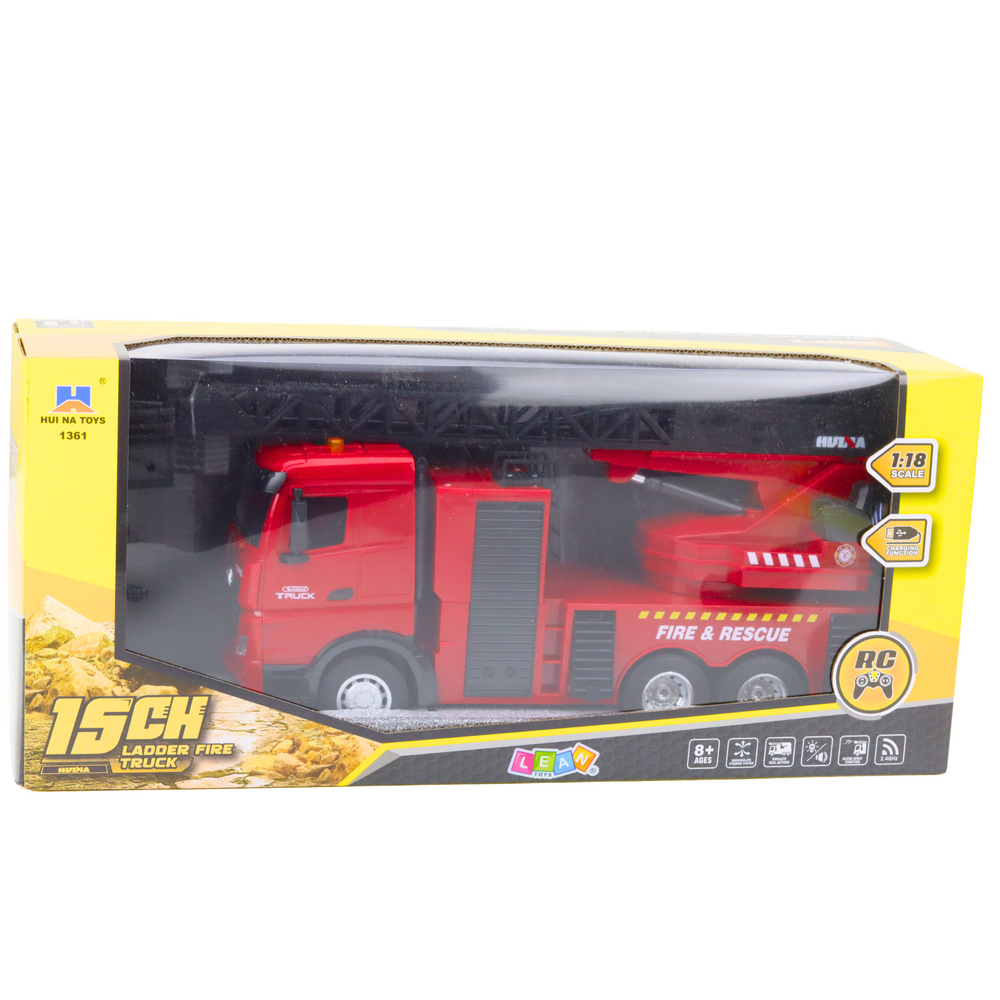 Huina Nuotoliniu būdu valdoma gaisrinė su kopėčiomis HUI NA TOYS 15CH 1:18