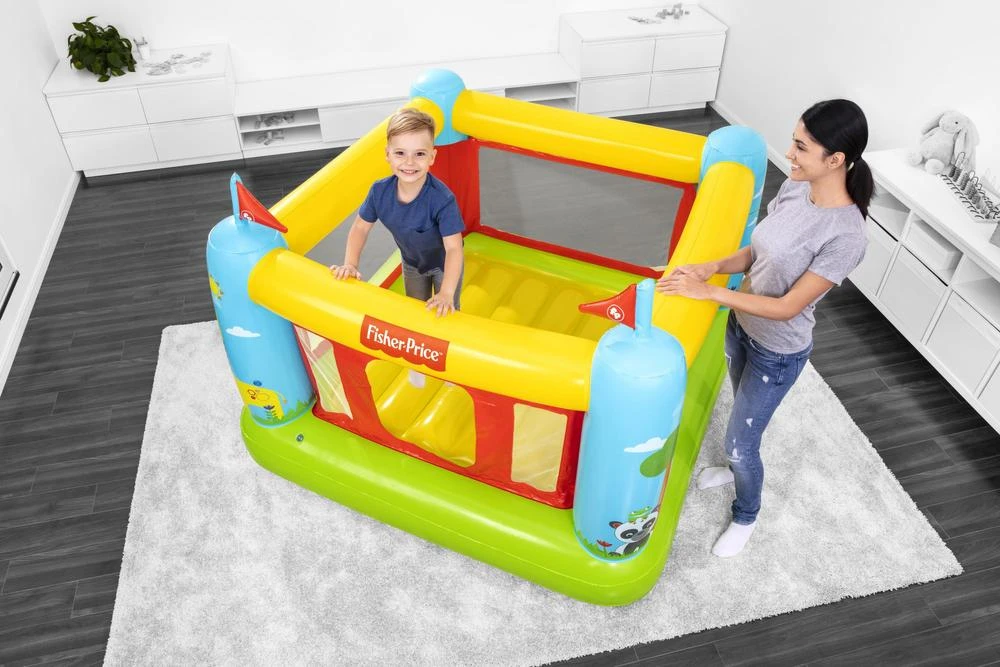 BESTWAY Fisher-Price pripučiamas batutas, 1.75m x 1.73m x 1.35m, 93553