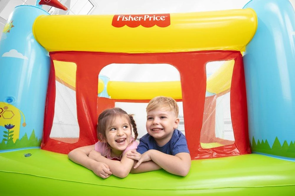 BESTWAY Fisher-Price pripučiamas batutas, 1.75m x 1.73m x 1.35m, 93553