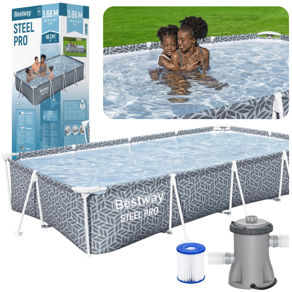 Bestway RĖMO baseinas 366 cm x 201 cm x 66 cm 7in1 561FV