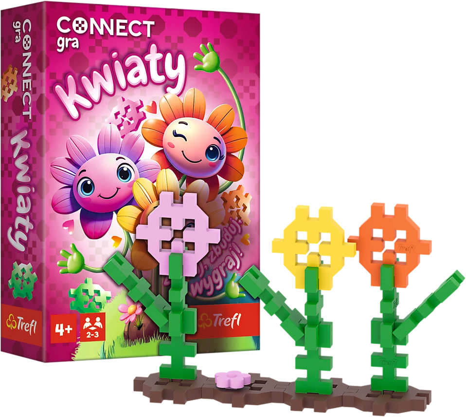Vaikiškas žaidimas Connect Flowers Trefl 02887