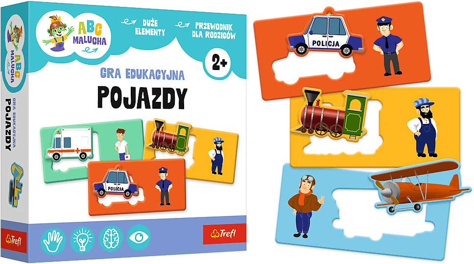 Dėlionė Žaidimas Transporto priemonės - Mažylių ABC - Trefl 02907