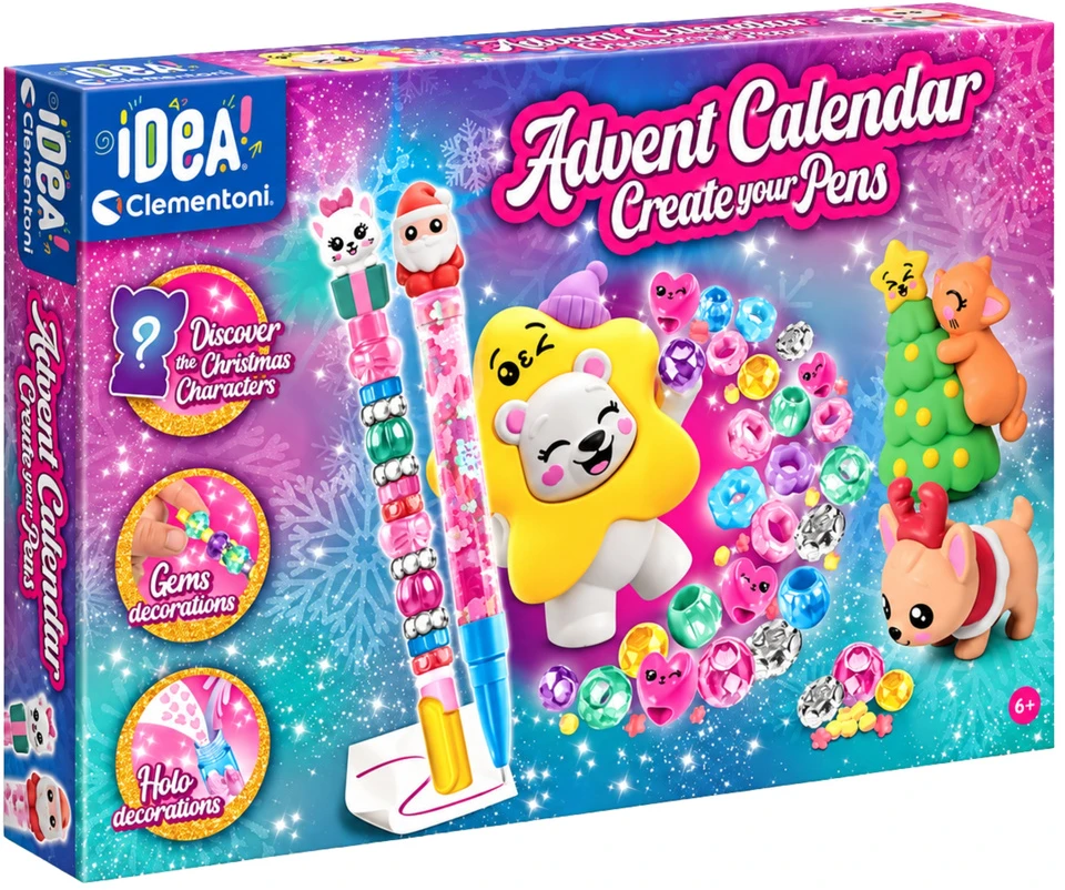 Clementoni IDEA! advento kalendorius rašikliams dekoruoti, 8 vnt.