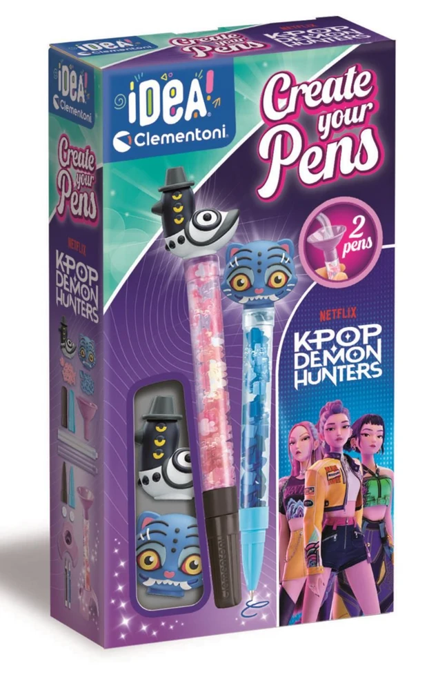 Clementoni Kūrybinis rašiklių gamybos rinkinys „K-Pop Demon Hunters“, 2 vnt.