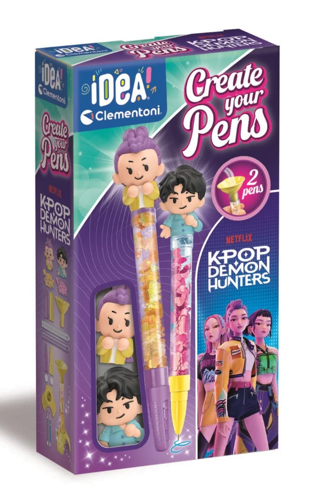 Idea Art Mini Pen Factory K-Pop Demon Hunters Rumi and Jinu Clementoni 18480