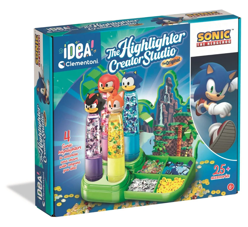 Idea Art Sonic Highlighter Marker Factory Set 4 Pieces Clementoni 18424