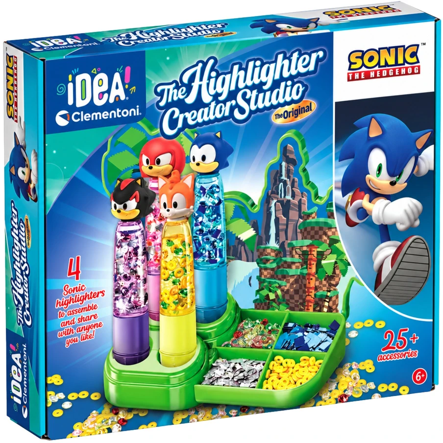 Clementoni Zabawki Kūrybinis žymeklių gamybos rinkinys „Sonic“, 4 vnt.