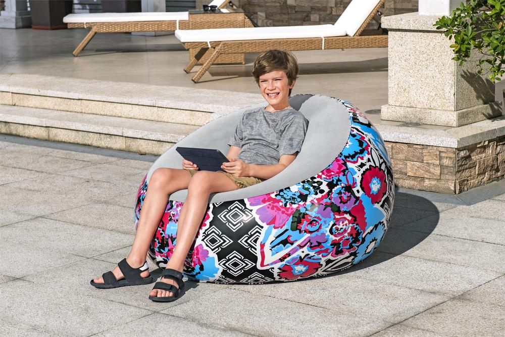 Pripučiamas fotelis Bestway Inflate-A-Chair, 112 x 112 x 66 cm