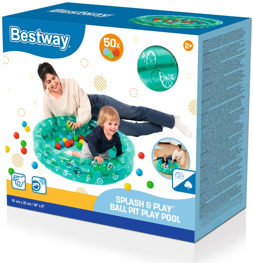 Žalias baseinas 91x20 cm + kamuoliukai BESTWAY