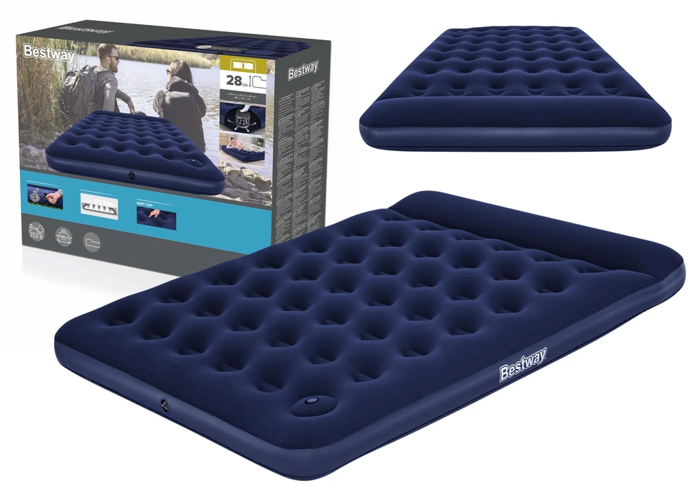 Bestway Air Mattress Queen pripučiamas čiužinys su įmontuota pompa 203x152 67226