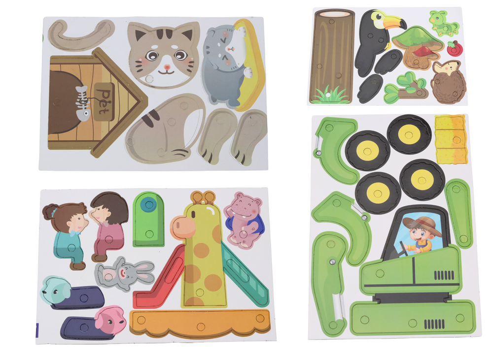 3D statybos dėlionės kaladėlės Dinozaurai Lean Toys