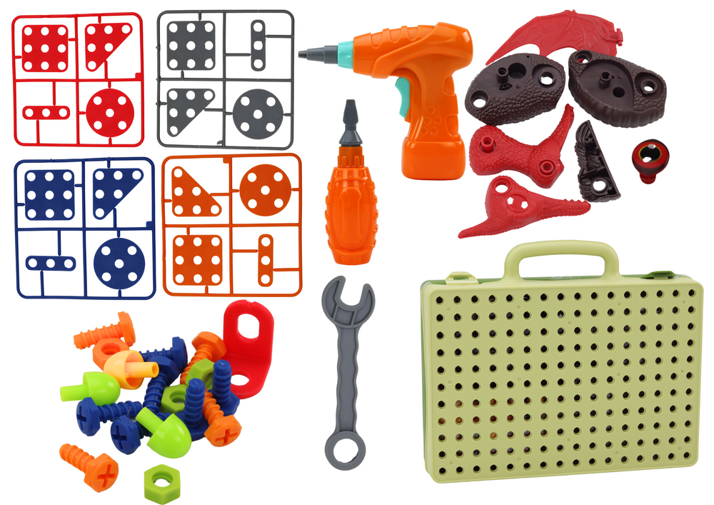 3D statybos dėlionės kaladėlės Dinozaurai Lean Toys