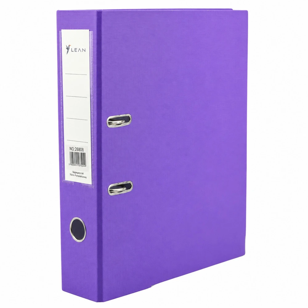 Lean Segtuvas A4, 80 mm, svirtinis mechanizmas, violetinis