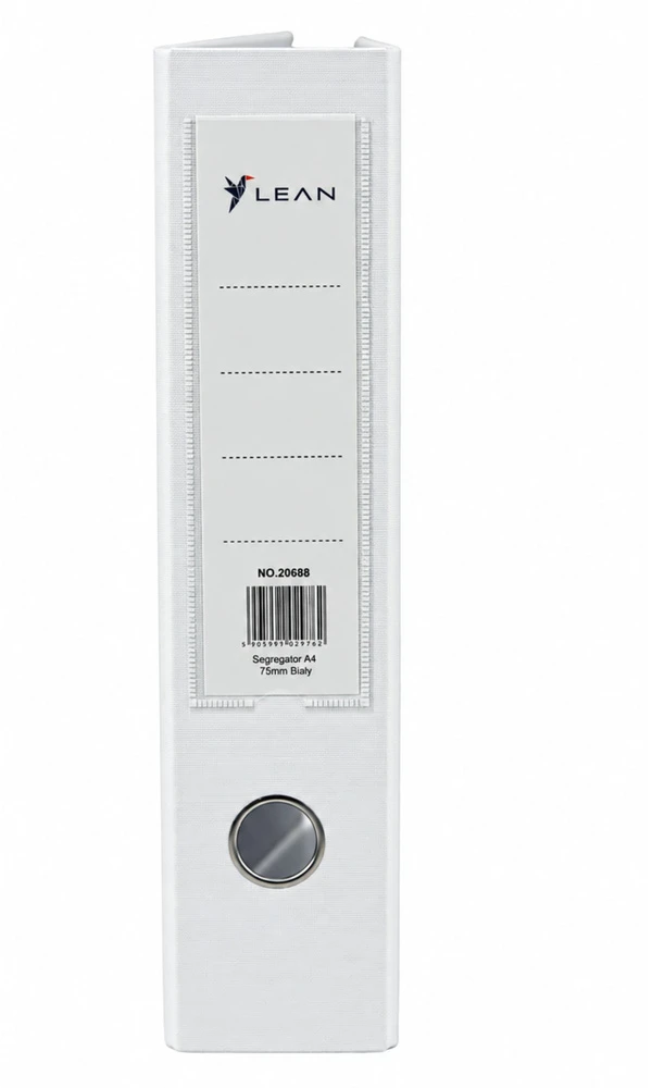 Lean Segtuvas A4, 75 mm svirtinis mechanizmas, baltas