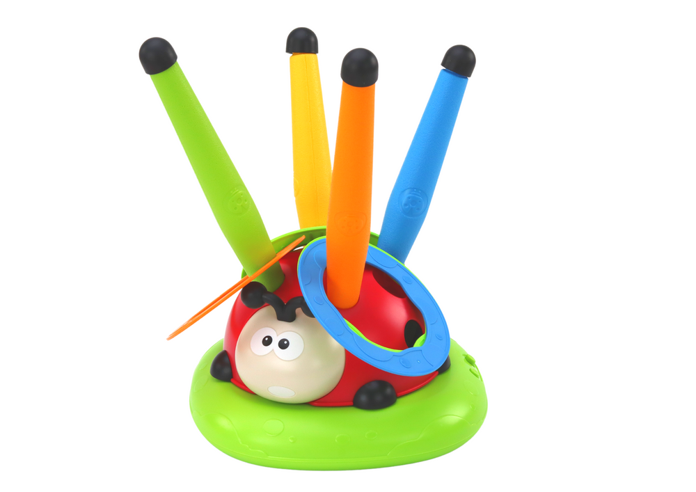 Lean Toys Žaislas boružėlė 3in1 su šokdyne, Taikiniu ir Raketų Paleidimo Funkcija