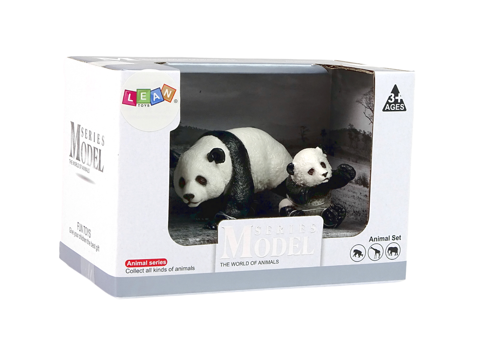 Lean Toys Figūrėlių rinkinys LeanToys panda su jaunikliu