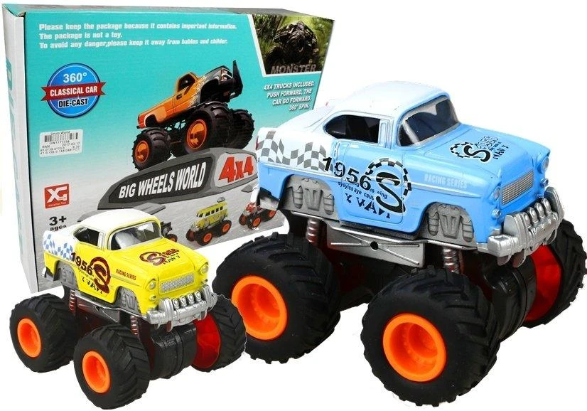 Lean Toys Mašinėlės 4x4 klasikinis didelių ratų modelis