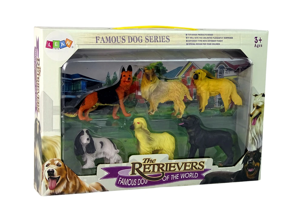 Šunų figūrėlių rinkinys Lean Toys, 6vnt