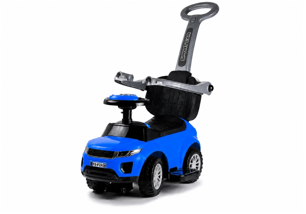 Lean Cars Automobilis varomas kojomis su rankena tėvams 614W Mėlyna