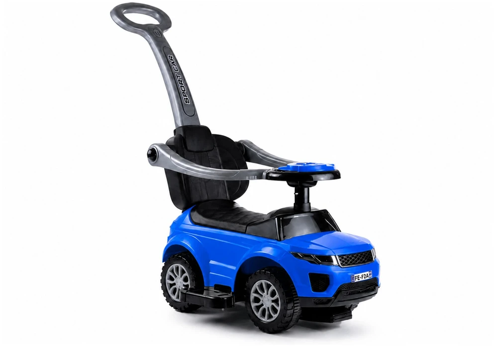 Lean Cars Automobilis varomas kojomis su rankena tėvams 614W Mėlyna