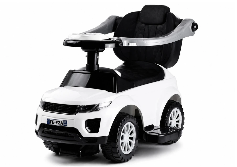 Lean Cars Vaikiška mašina su rankena ir triukšmų konsolė 614W, balta