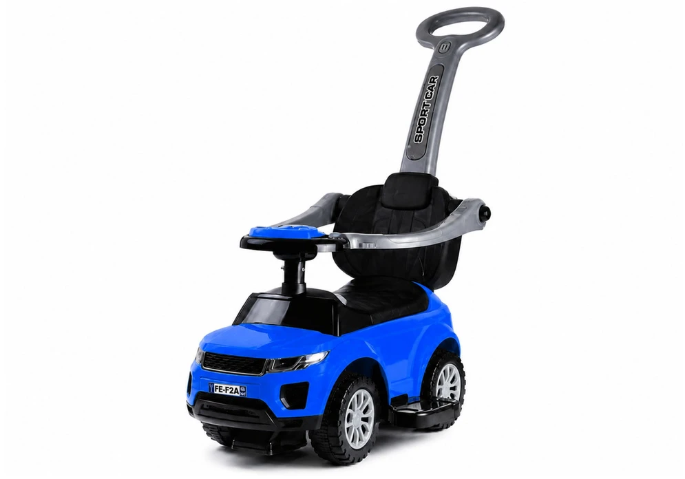 Lean Cars Automobilis varomas kojomis su rankena tėvams 614W Mėlyna