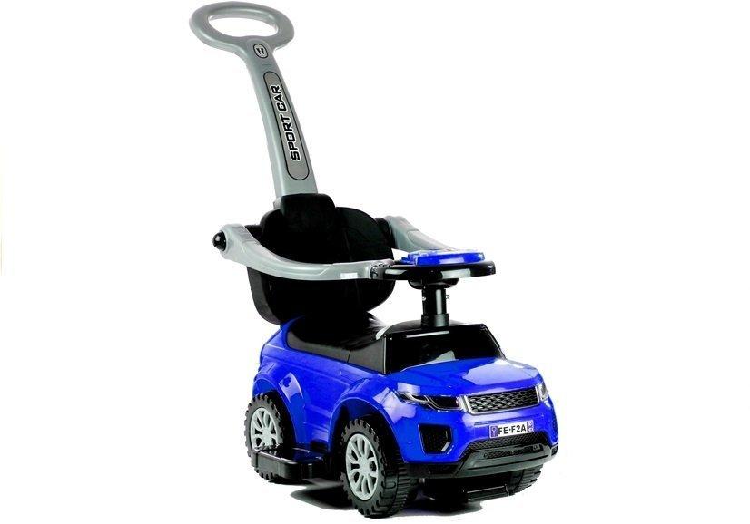Lean Cars Automobilis varomas kojomis su rankena tėvams 614W Mėlyna