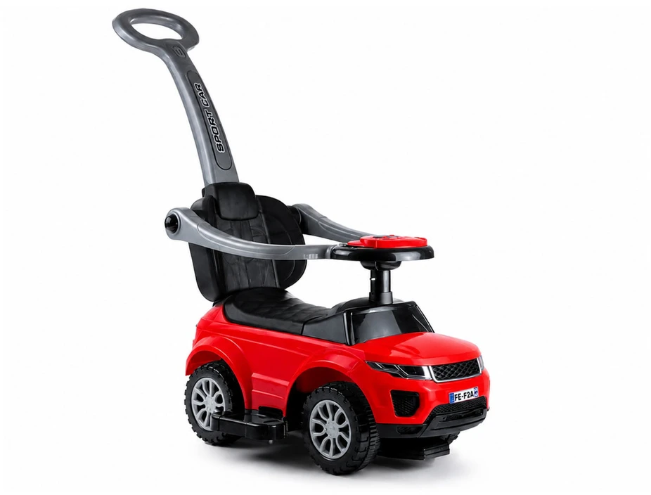 Lean Cars Vaikiškas automobilis su rankena 614W, raudonas