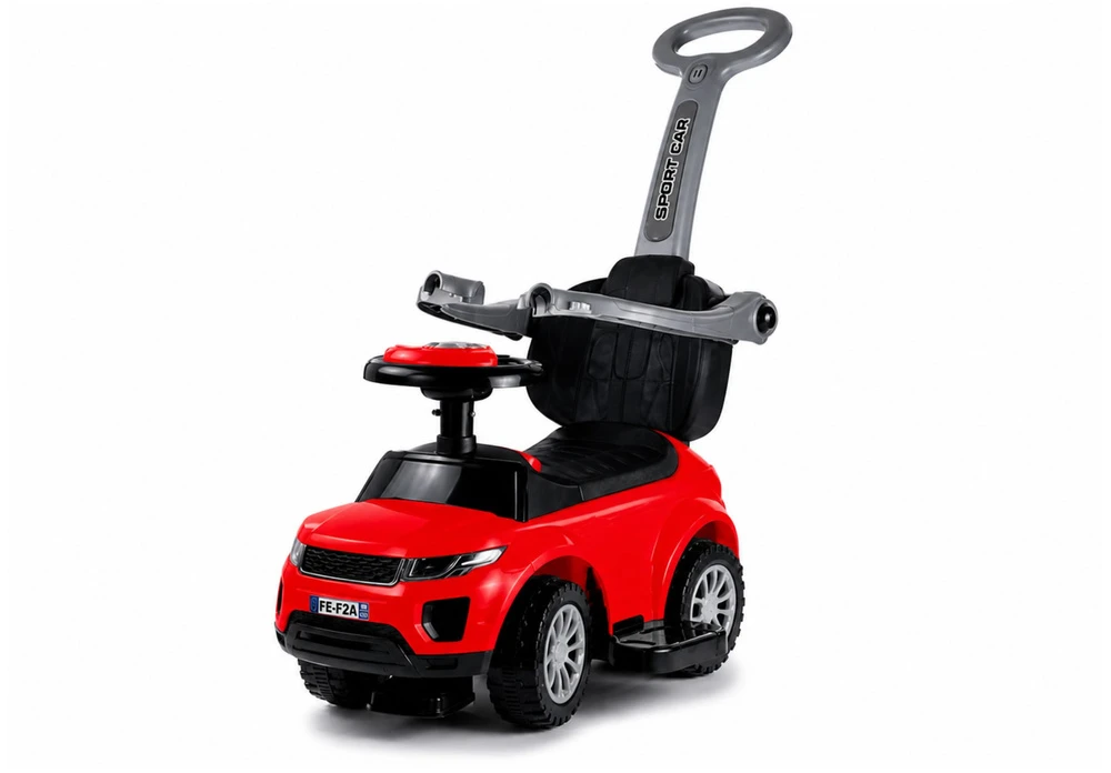 Lean Cars Vaikiškas automobilis su rankena 614W, raudonas