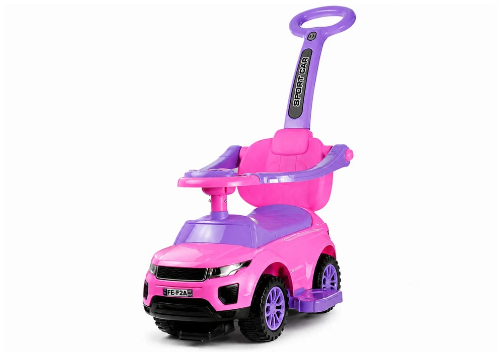 Lean Cars Vaikiškas paspirtukas su rankena 614W, rožinis