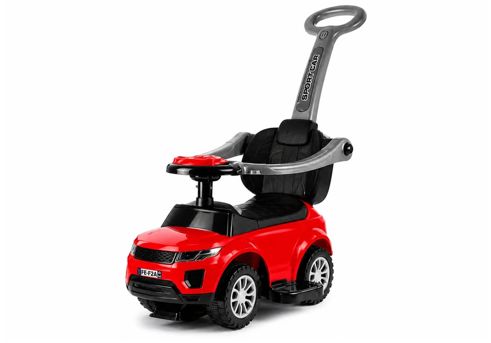 Lean Cars Vaikiškas automobilis su rankena 614W, raudonas