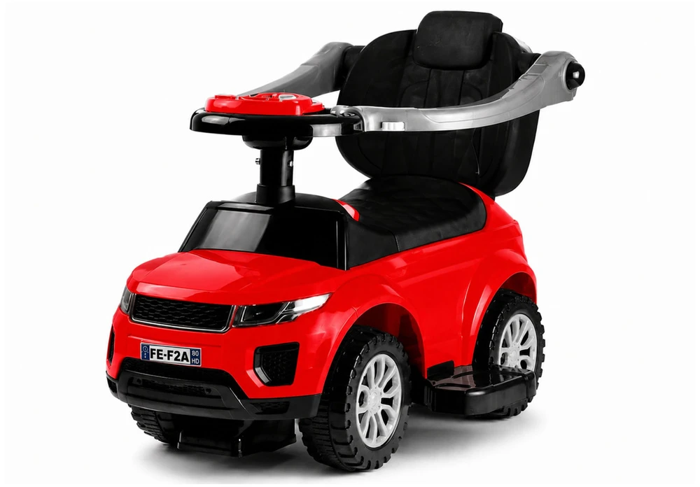 Lean Cars Vaikiškas automobilis su rankena 614W, raudonas