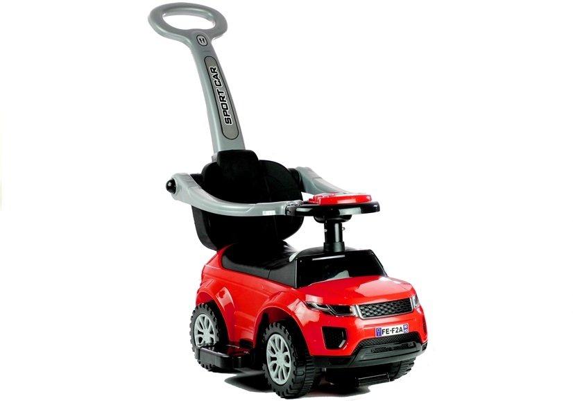 Lean Cars Vaikiškas automobilis su rankena 614W, raudonas