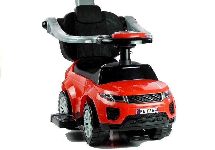 Lean Cars Vaikiškas automobilis su rankena 614W, raudonas
