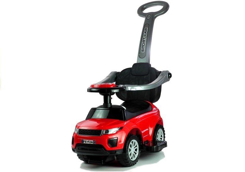 Lean Cars Vaikiškas automobilis su rankena 614W, raudonas