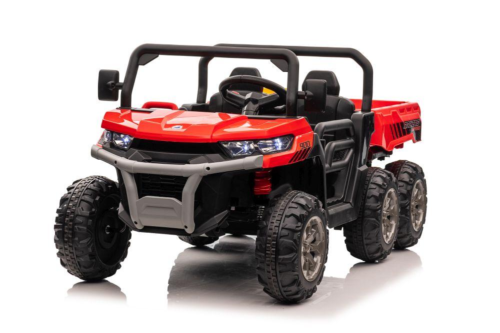 Lean Cars Dvivietis vaikiškas elektromobilis Farmer Truck, raudonas 4x4 300 W