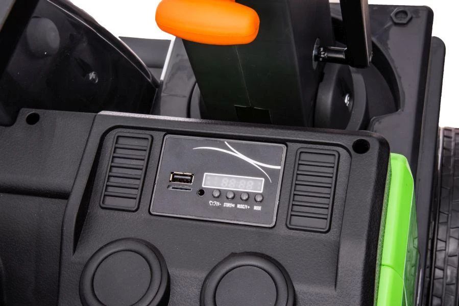 Lean Cars Vienvietis akumuliatorinis eskavatorius vaikams Volvo DK-VE888 Lean Toys, žalias
