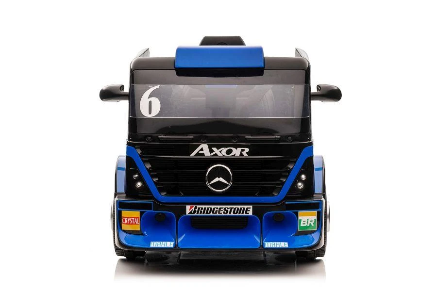 Lean Cars Vienvietis elektromobilis su priekaba Mercedes-Benz Axor XMX622, mėlynas