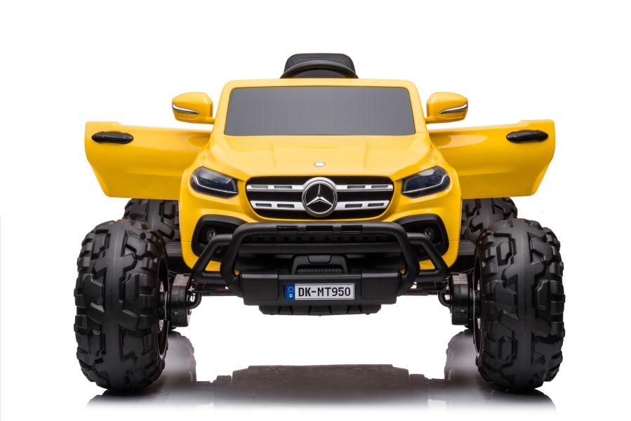 Lean Cars Vienvietis vaikiškas elektromobilis Mercedes DK-MT950 4x4, geltonas