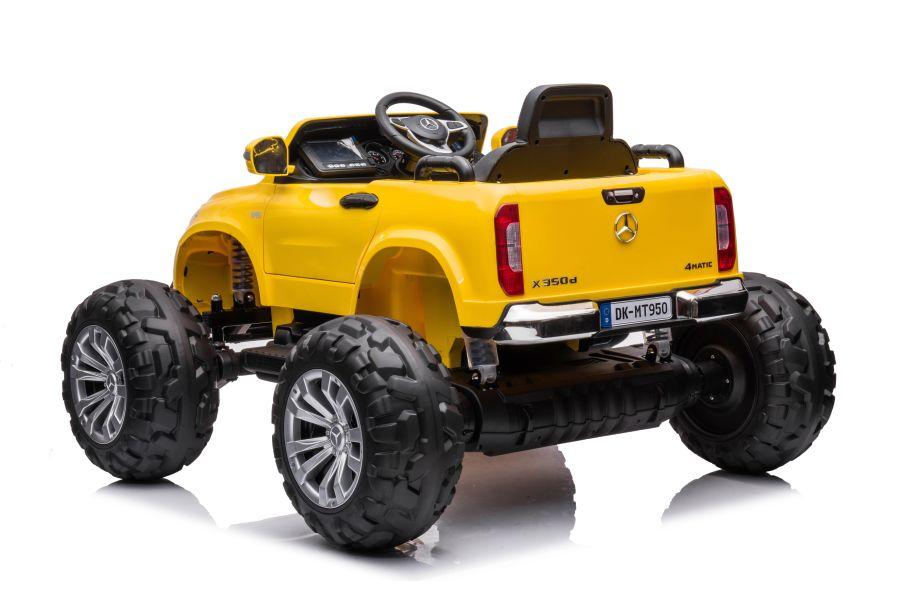 Lean Cars Vienvietis vaikiškas elektromobilis Mercedes DK-MT950 4x4, geltonas