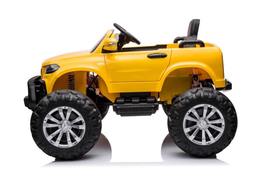 Lean Cars Vienvietis vaikiškas elektromobilis Mercedes DK-MT950 4x4, geltonas