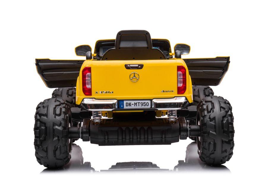 Lean Cars Vienvietis vaikiškas elektromobilis Mercedes DK-MT950 4x4, geltonas