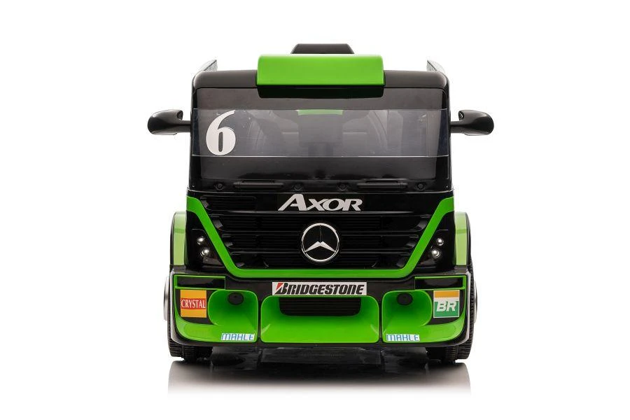 Lean Cars Vienvietis elektromobilis su priekaba Mercedes-Benz Axor XMX622, žalias