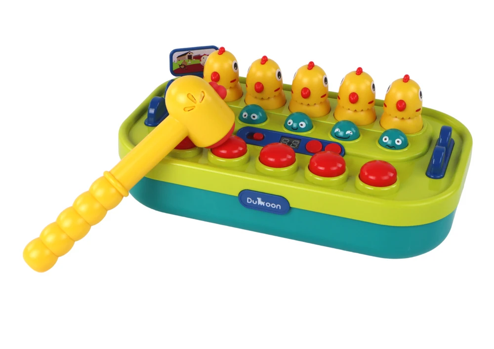 Arkadinis žaidimas Whac-a-Mole Žalias Geltona Chickens Lean Toys