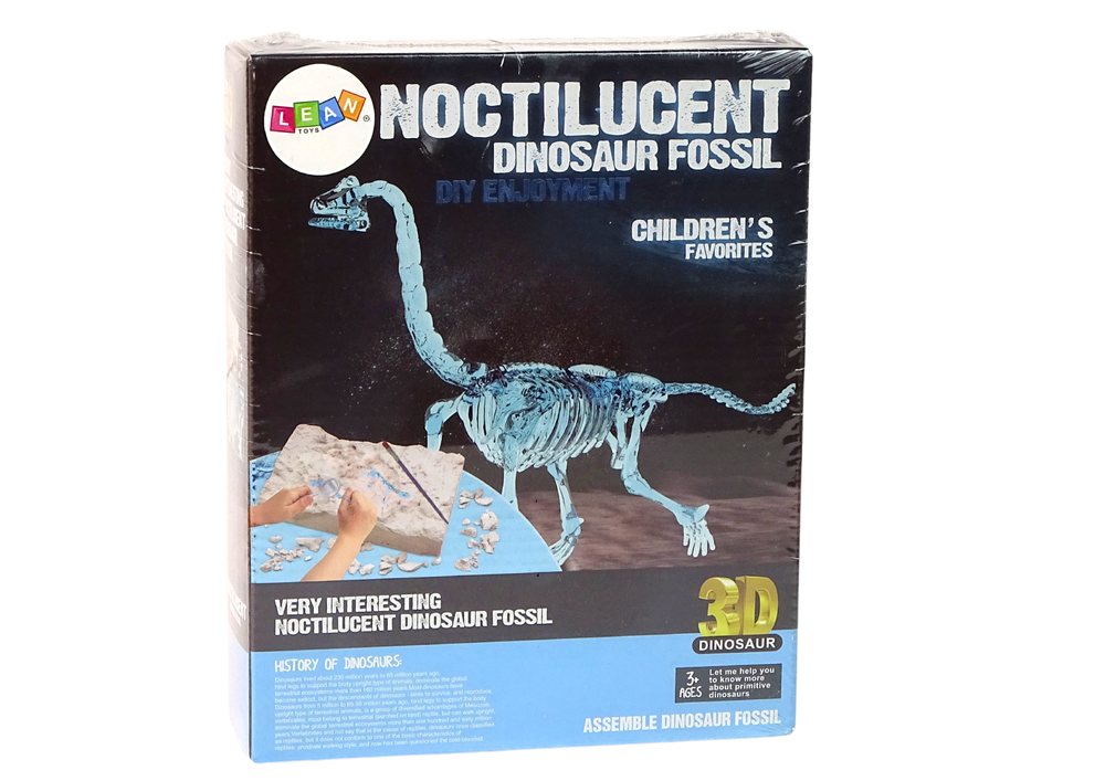 Zestaw Archeologijos kasinėjimų rinkinys dinozauro skeleto 3D brachiozauro holograma